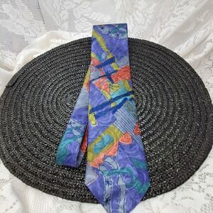 Buscatti Abstract Silk Necktie Designer Patterned Tie‎